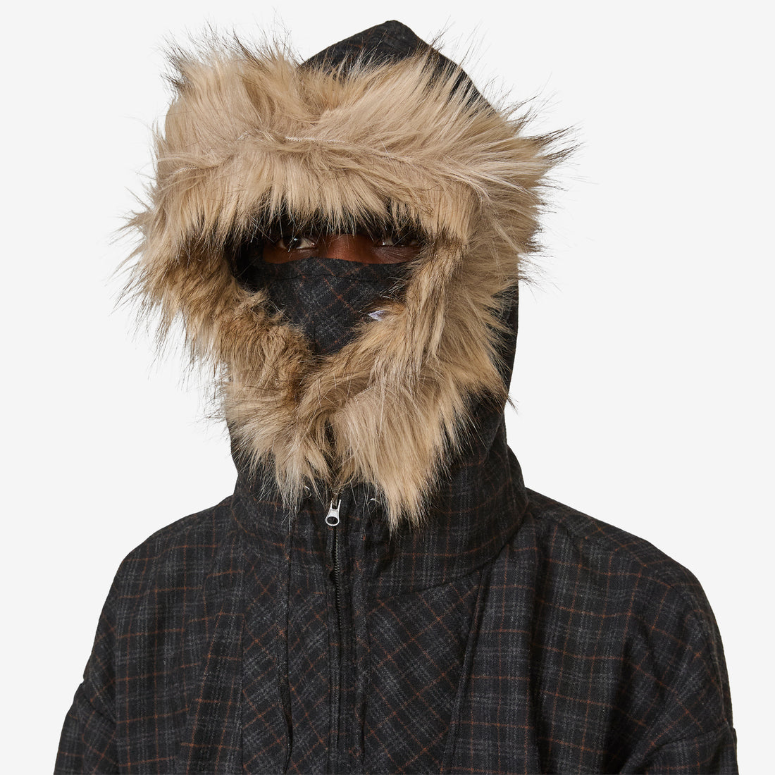 Flannel Fur Anorak Dark Brown Jackets