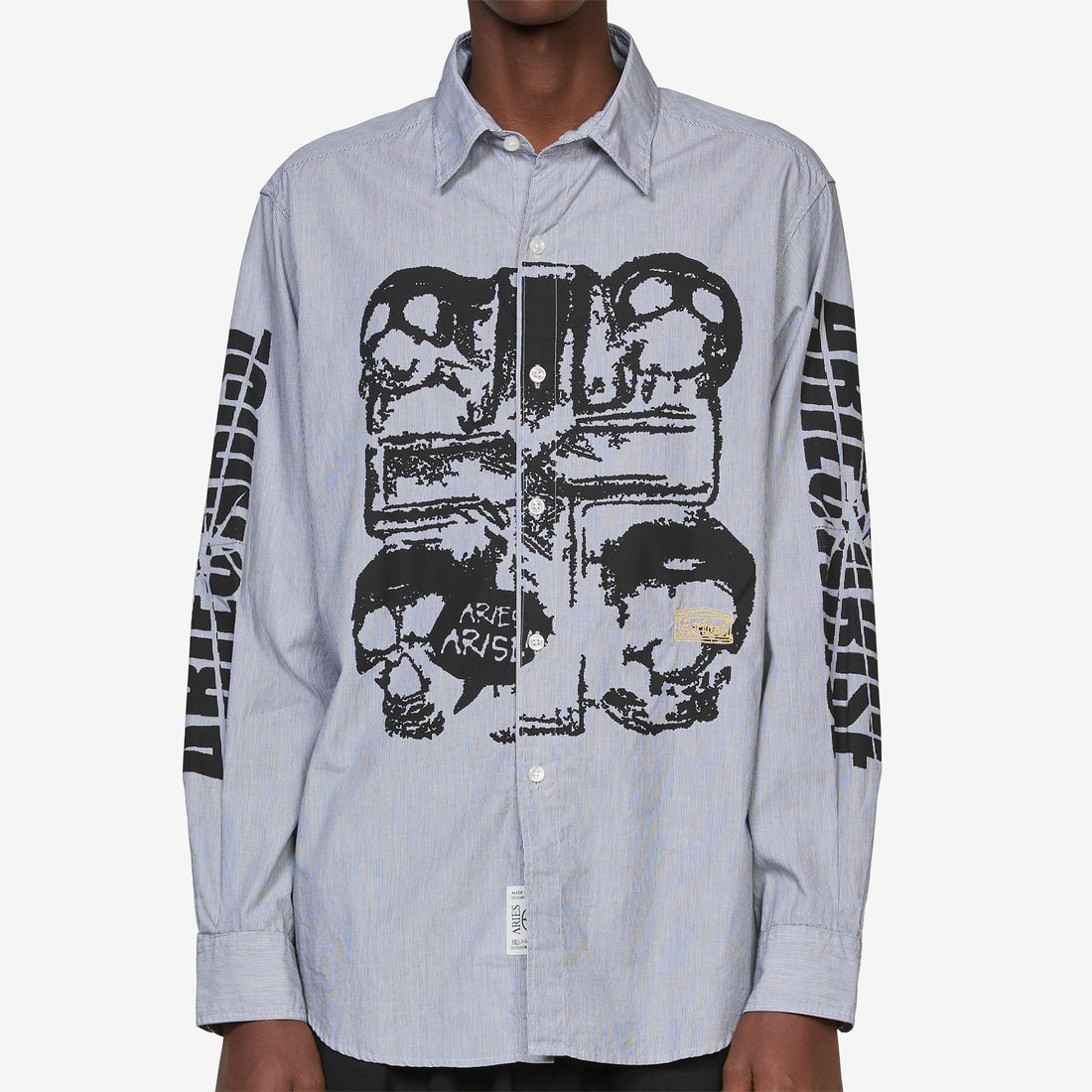 I'm Cross Graphic Poplin Longsleeve Shirt White Shirts