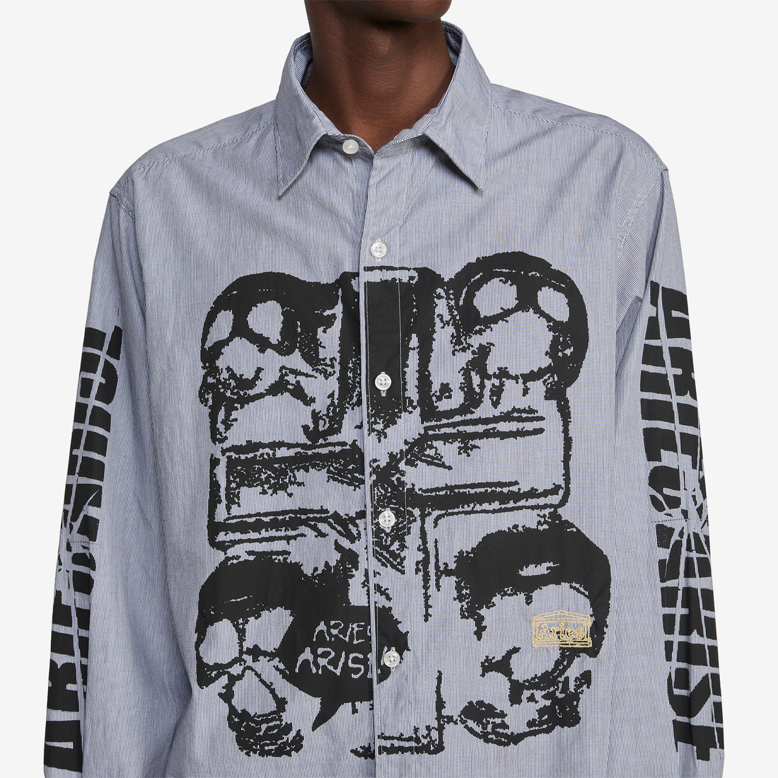 I'm Cross Graphic Poplin Longsleeve Shirt White Shirts