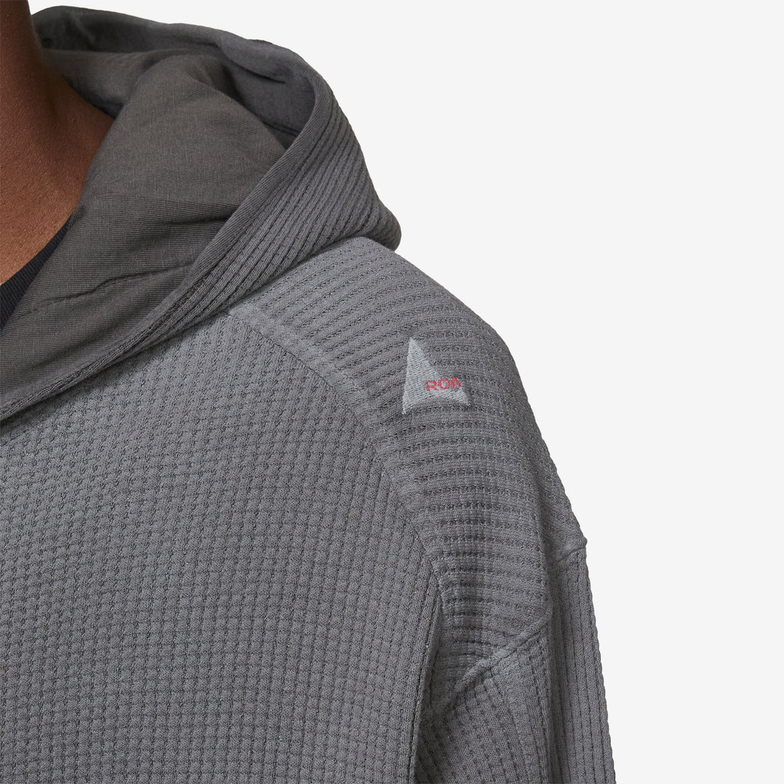 Bee Sun Faded Organic Waffle Zip Up Hoodie Graphite Jumpers