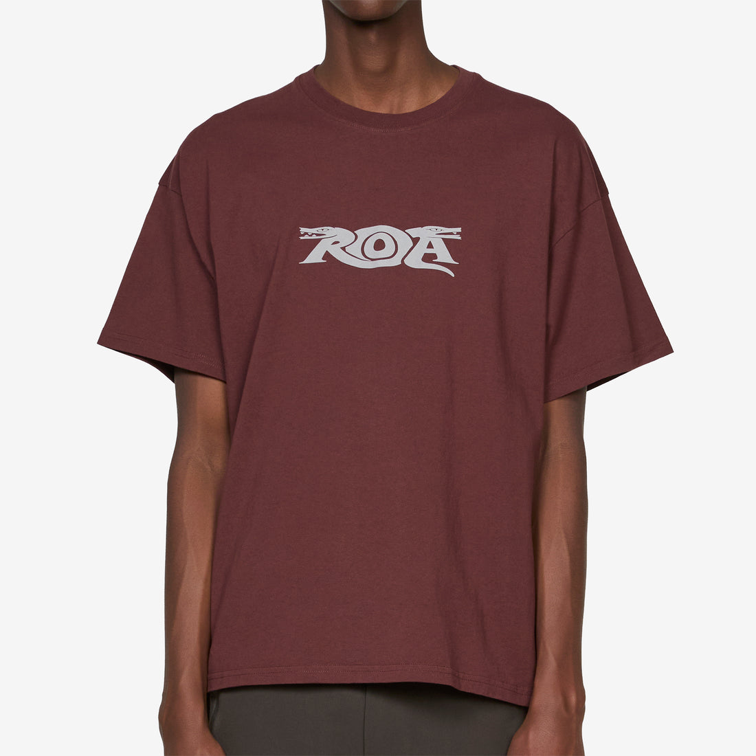 Two Snakes Reflective T-Shirt Burgundy Tees