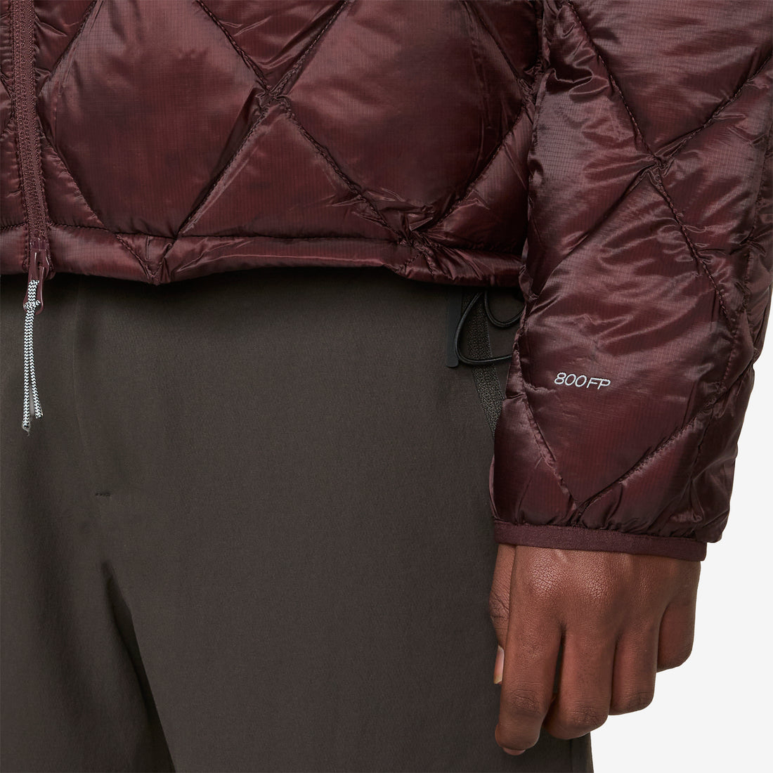 Nuna 800 Fill Power Hooded Down Jacket Burgundy Jackets