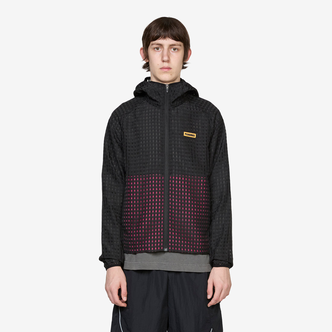 System Plaid Hooded Jacket Black Jumpers