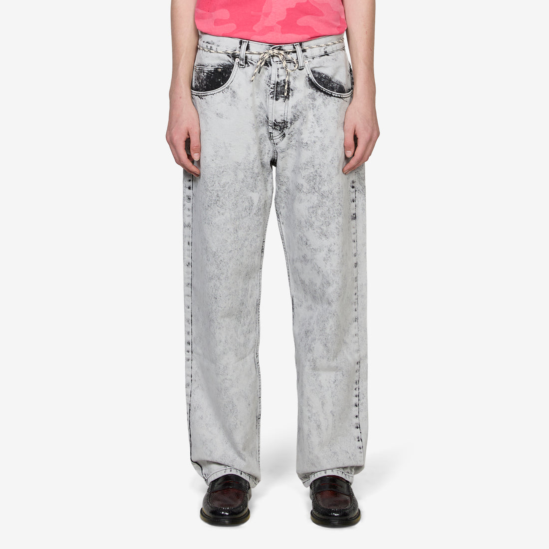 Heavy Acid Wash Batten Jean Grey Pants