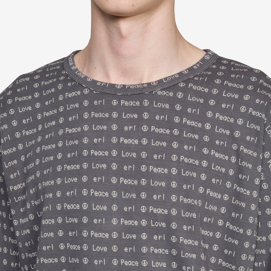 Jacquard Long Sleeve T-Shirt Brown Tees