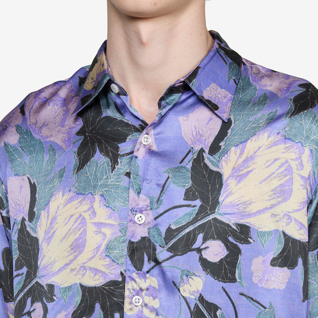 Flowers Shirt Purple Shirts