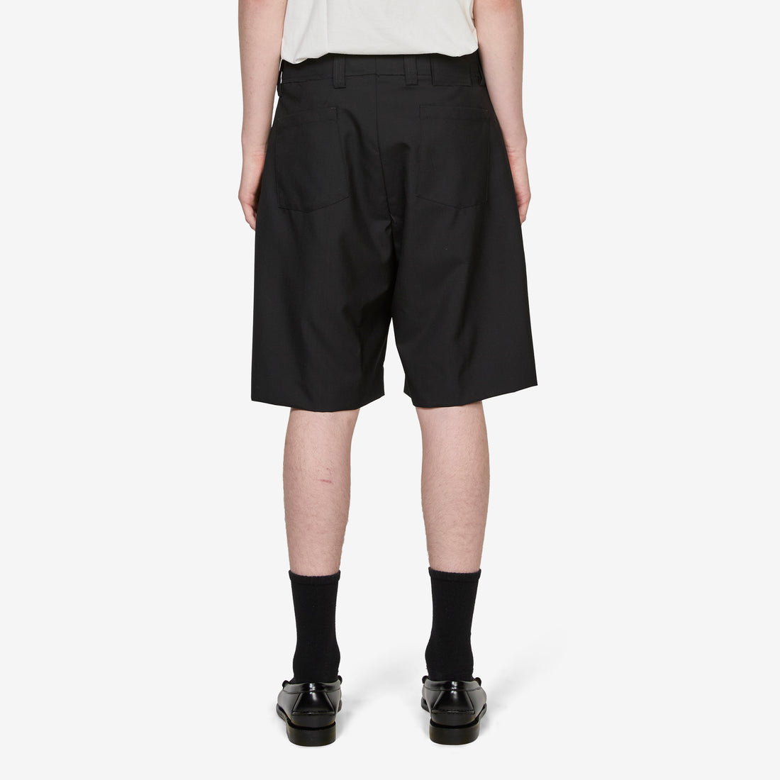 Classic Shorts Black Tropical Wool Shorts