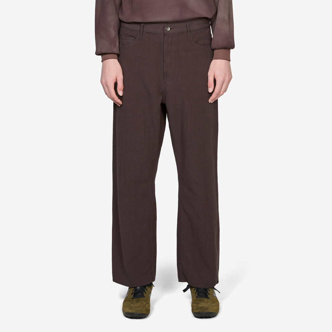 Robson Cotton-Hemp Twill 5-Pocket Pant Dark Brown Pants