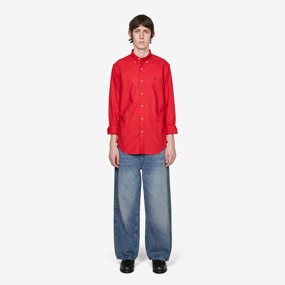 Custom Fit Garment-Dyed Oxford Shirt New Brick Shirts