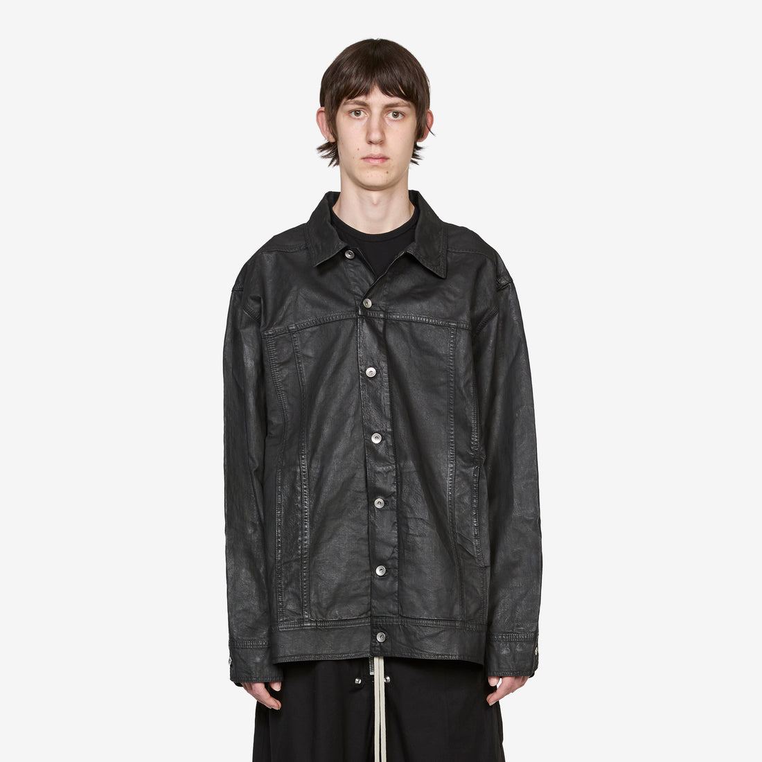 Jumbo Worker Jacket Black 8oz Deep Black Denim Jackets