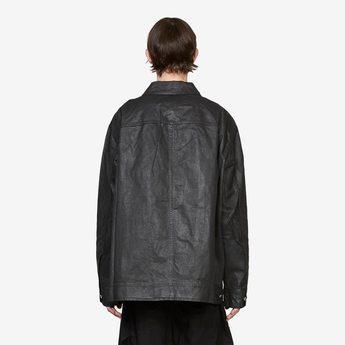 Jumbo Worker Jacket Black 8oz Deep Black Denim Jackets