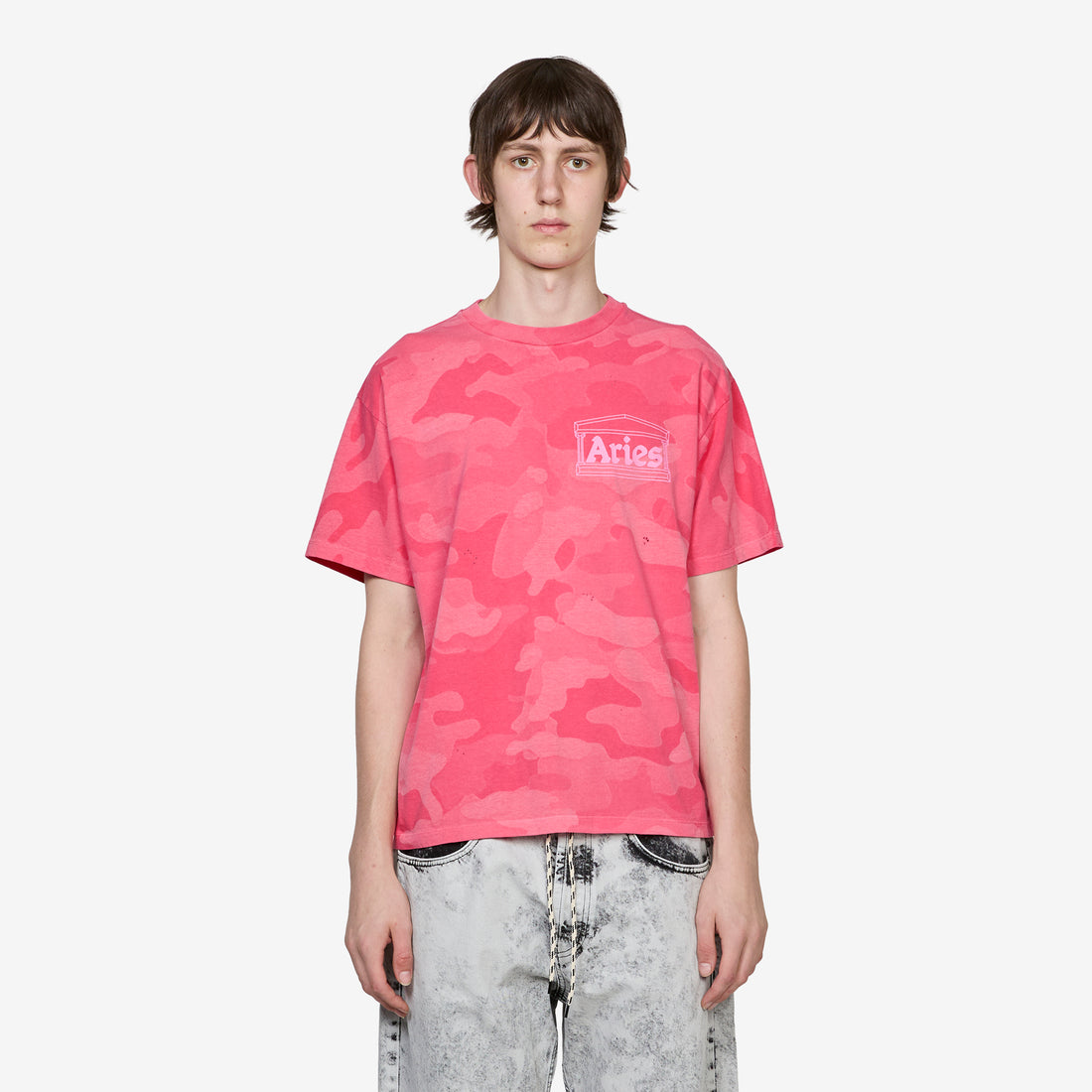 Aged Camo T-Shirt Pink Tees