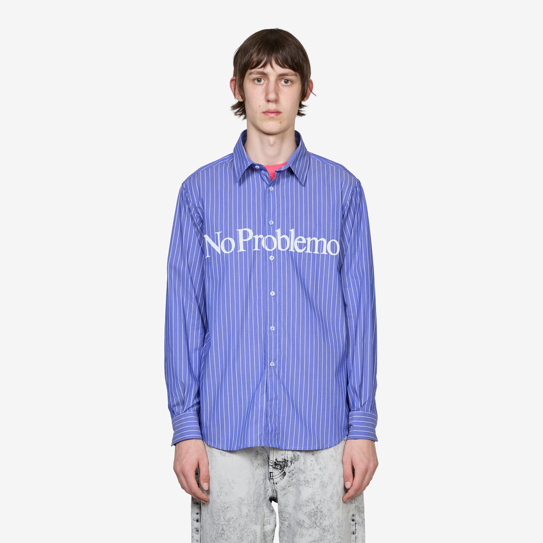 No Problemo Longsleeve Poplin Shirt Navy Shirts