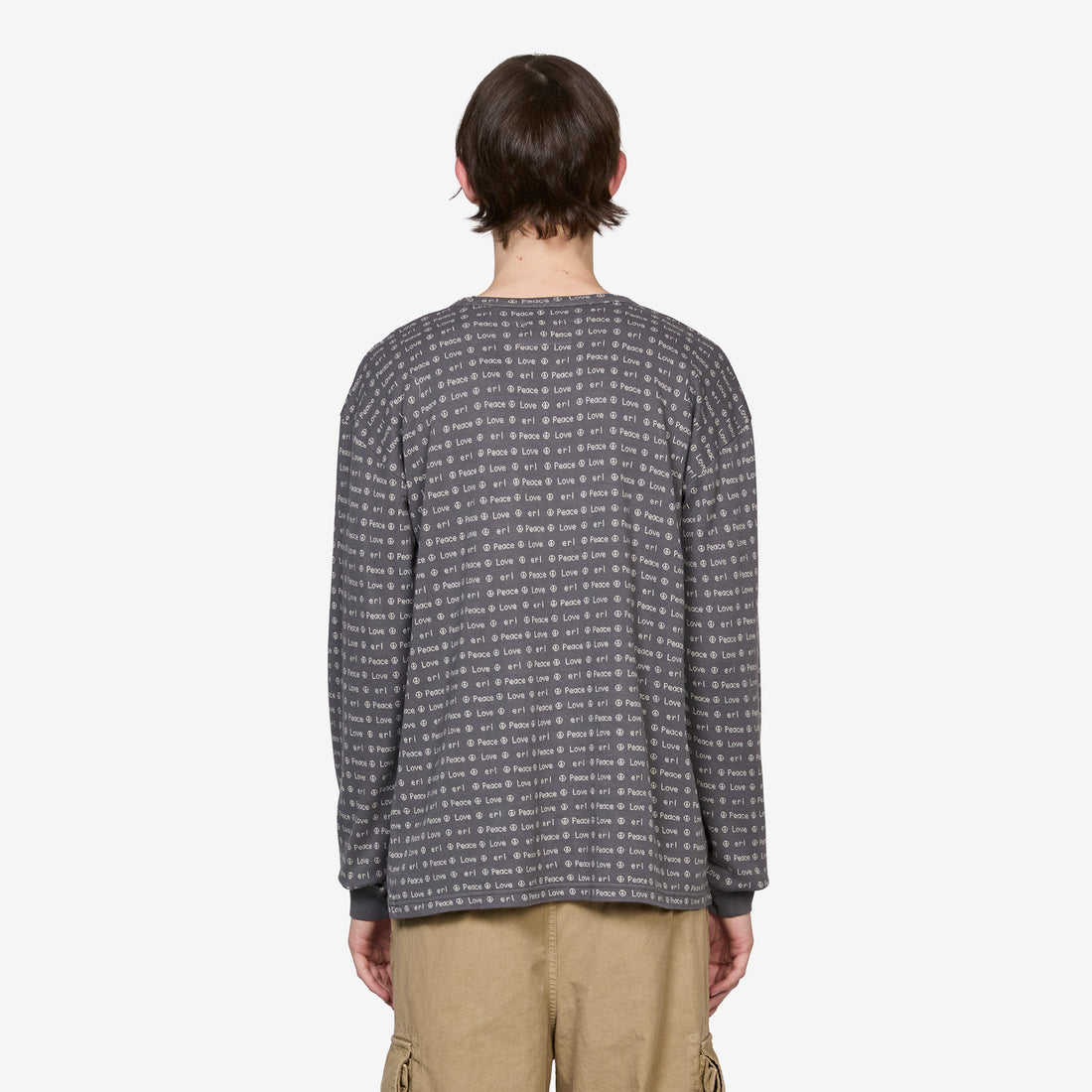 Jacquard Long Sleeve T-Shirt Brown Tees
