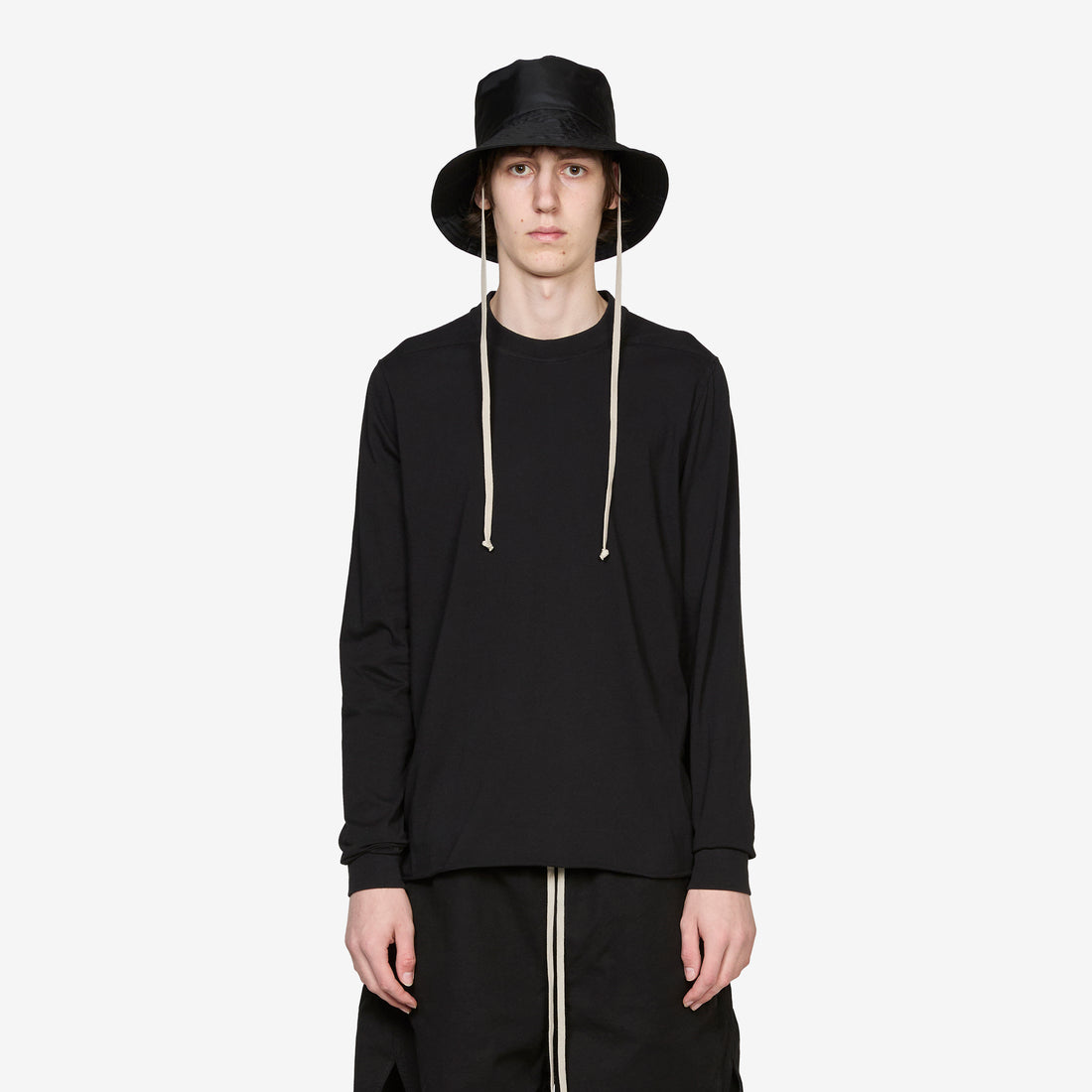 Temple Crewneck Sweat Black Medium Weight Cotton Jersey Jumpers