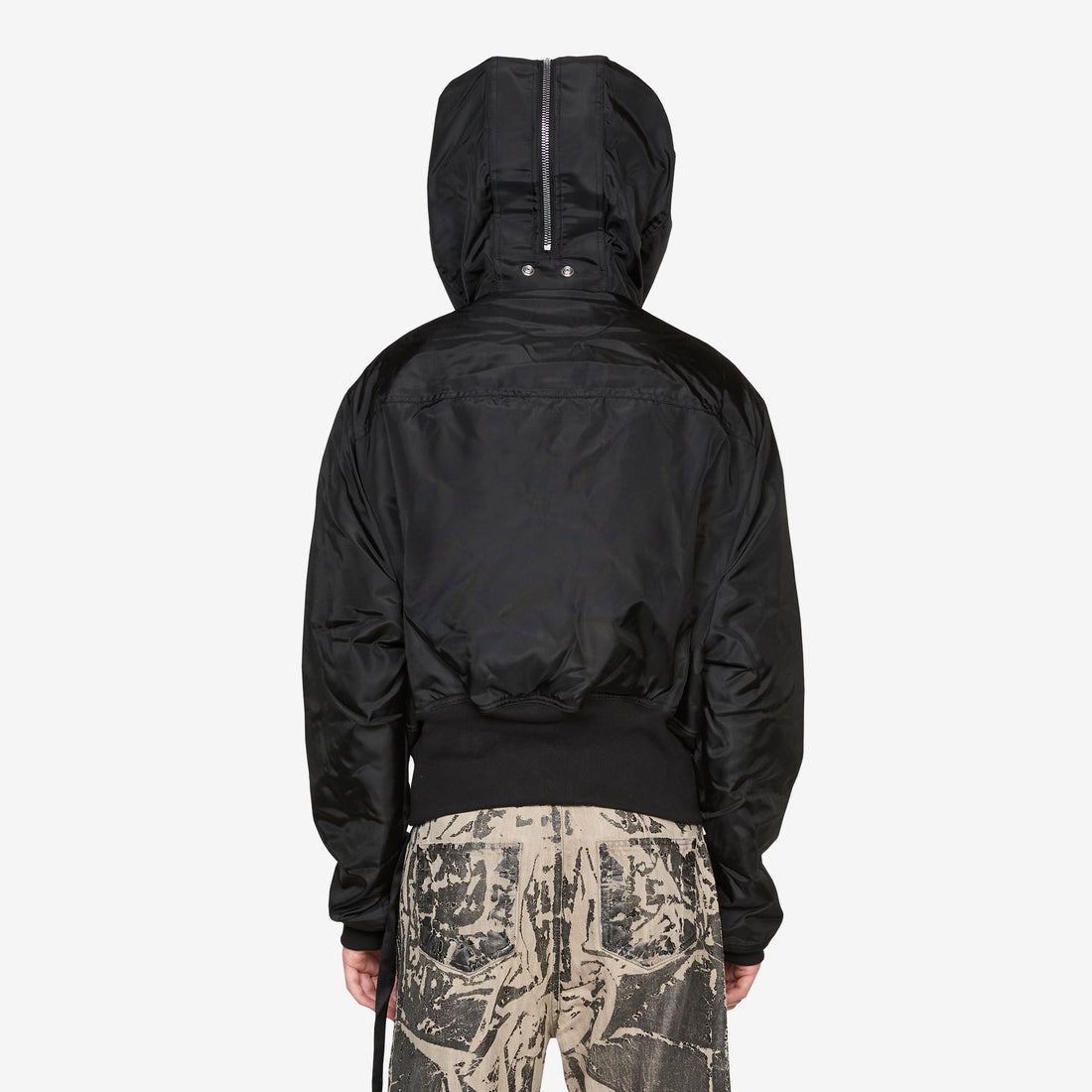 Cropped Alice Parka Black Nylon Canvas Jackets