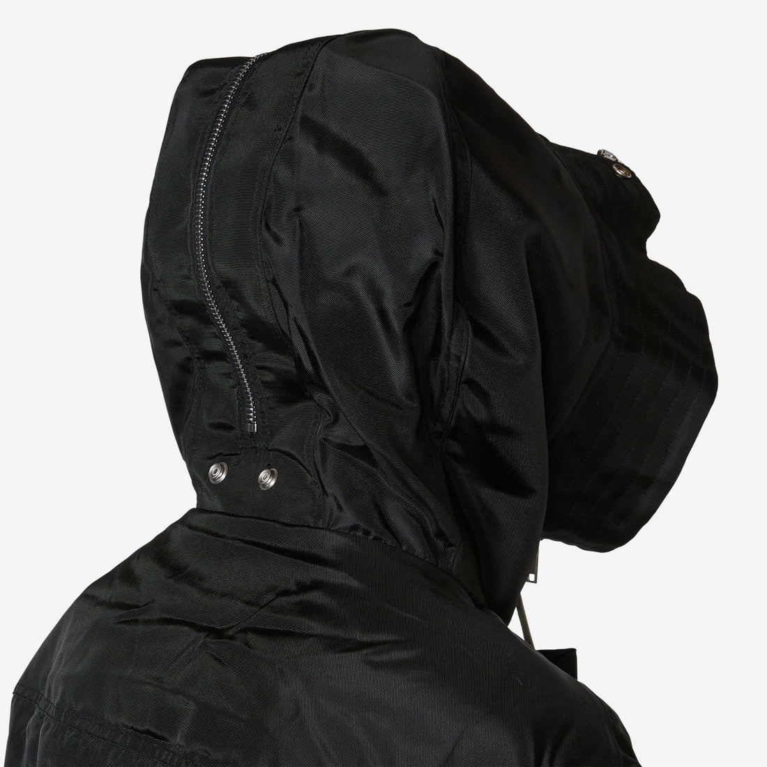 Cropped Alice Parka Black Nylon Canvas Jackets