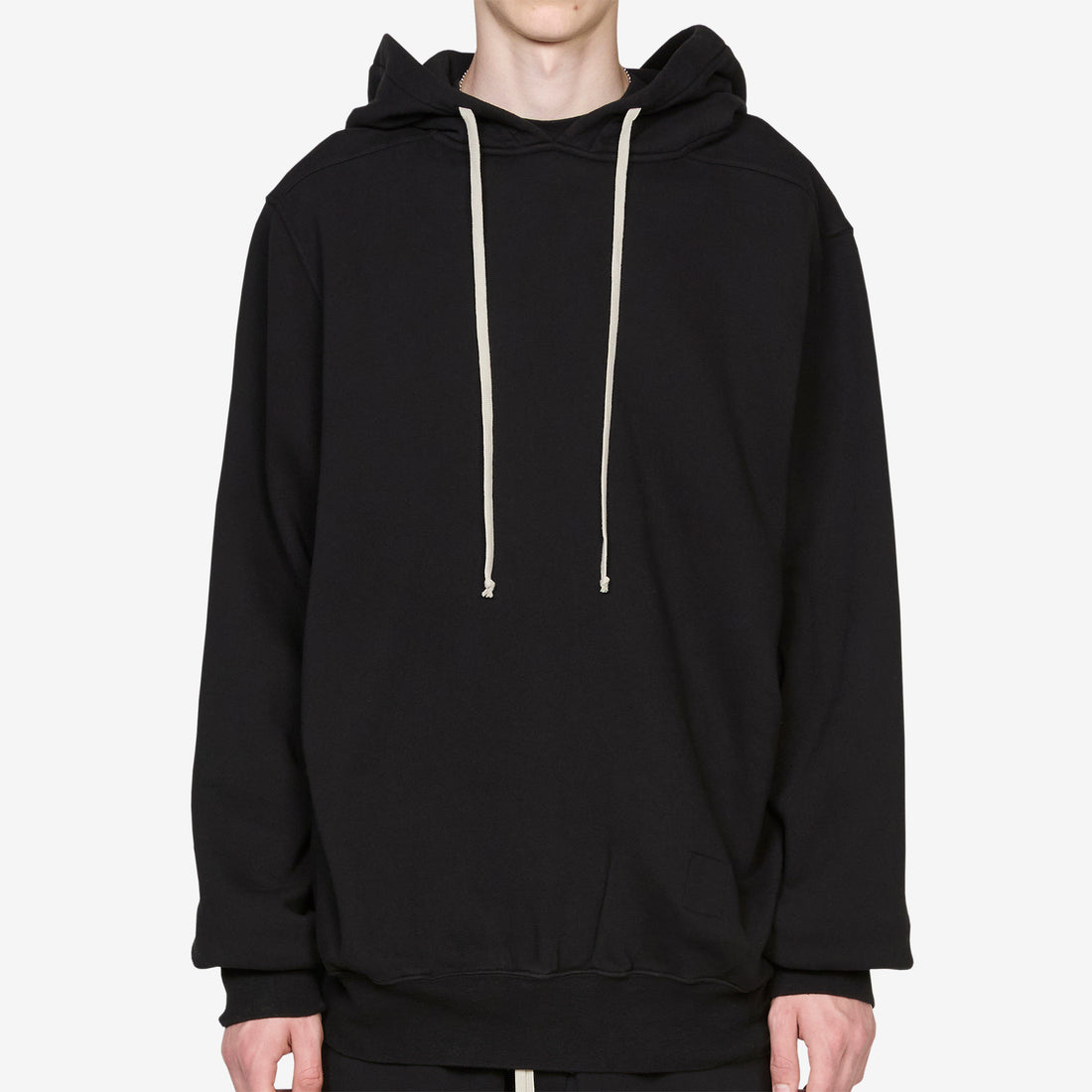 Oversized Hoodie Black Heavy Weight Slub Felpa Jumpers