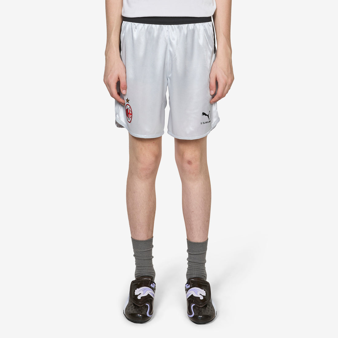 Slam Jam x AC Milan x Shorts Silver Mist | Vibrant Silver Shorts