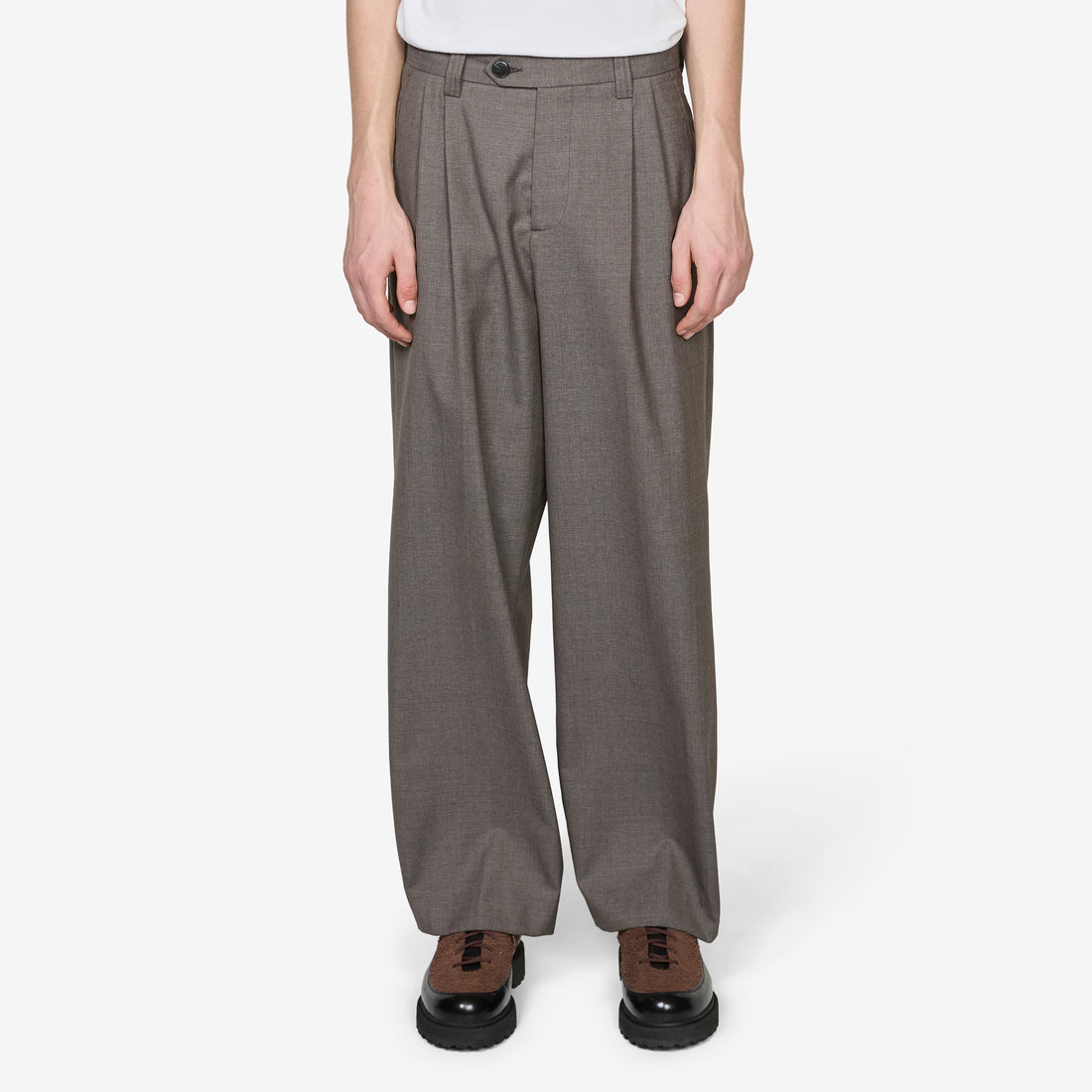 Classic Trousers Light Taupe Wool Pants