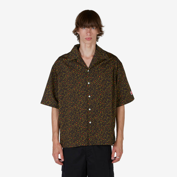 'Hana Leopard' Hawaiian Shirt Khaki