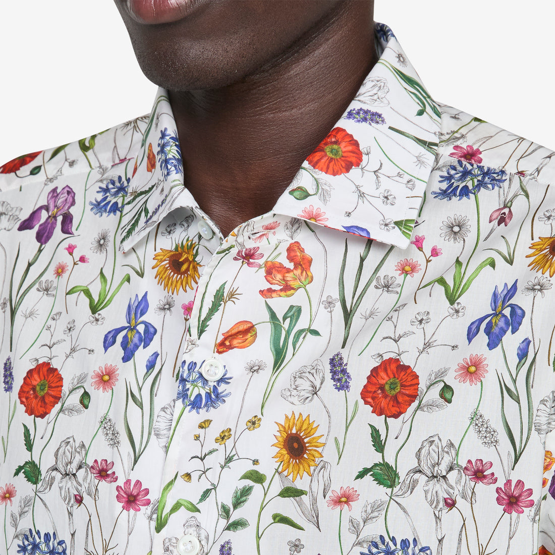 Floral Shirt White | Red | Purple Shirts