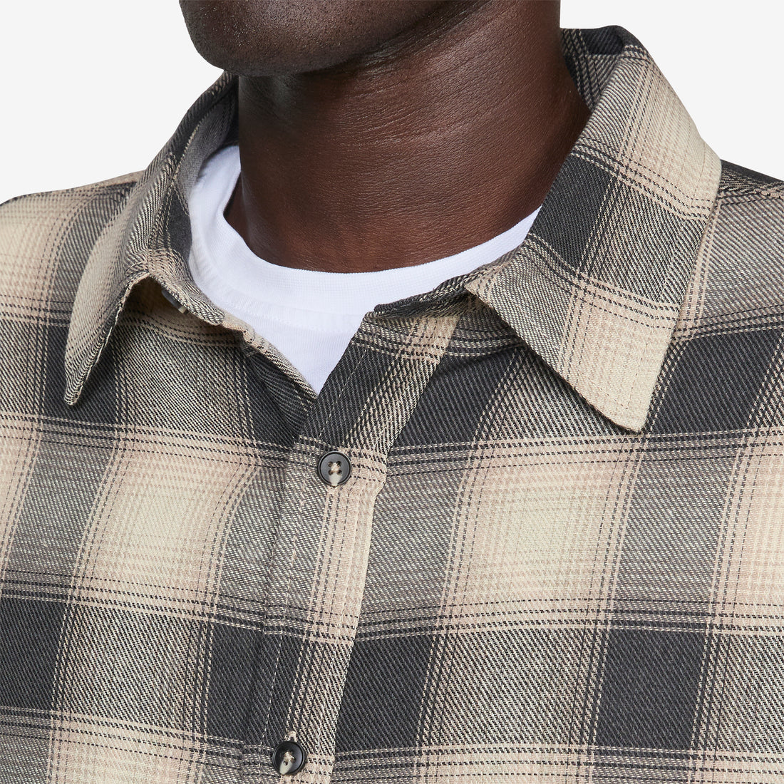 Hold Longsleeve Shirt Cream | Navy Plaid Shirts