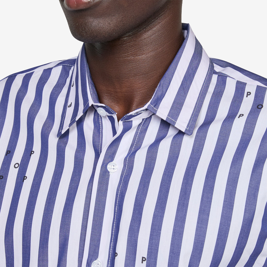 Logos Stripe Shirt Navy | White Shirts