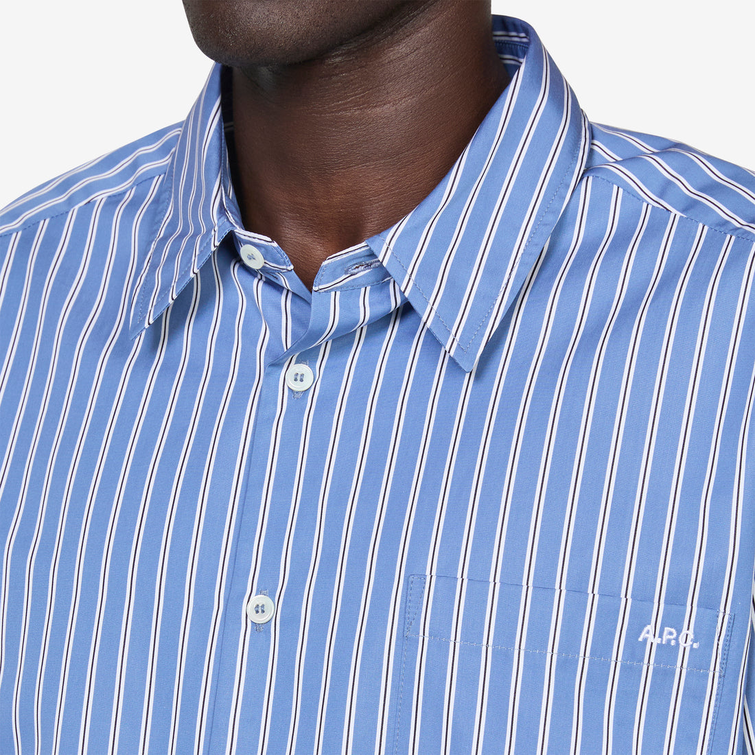 Malo Poplin Shirt Glacier Blue Shirts