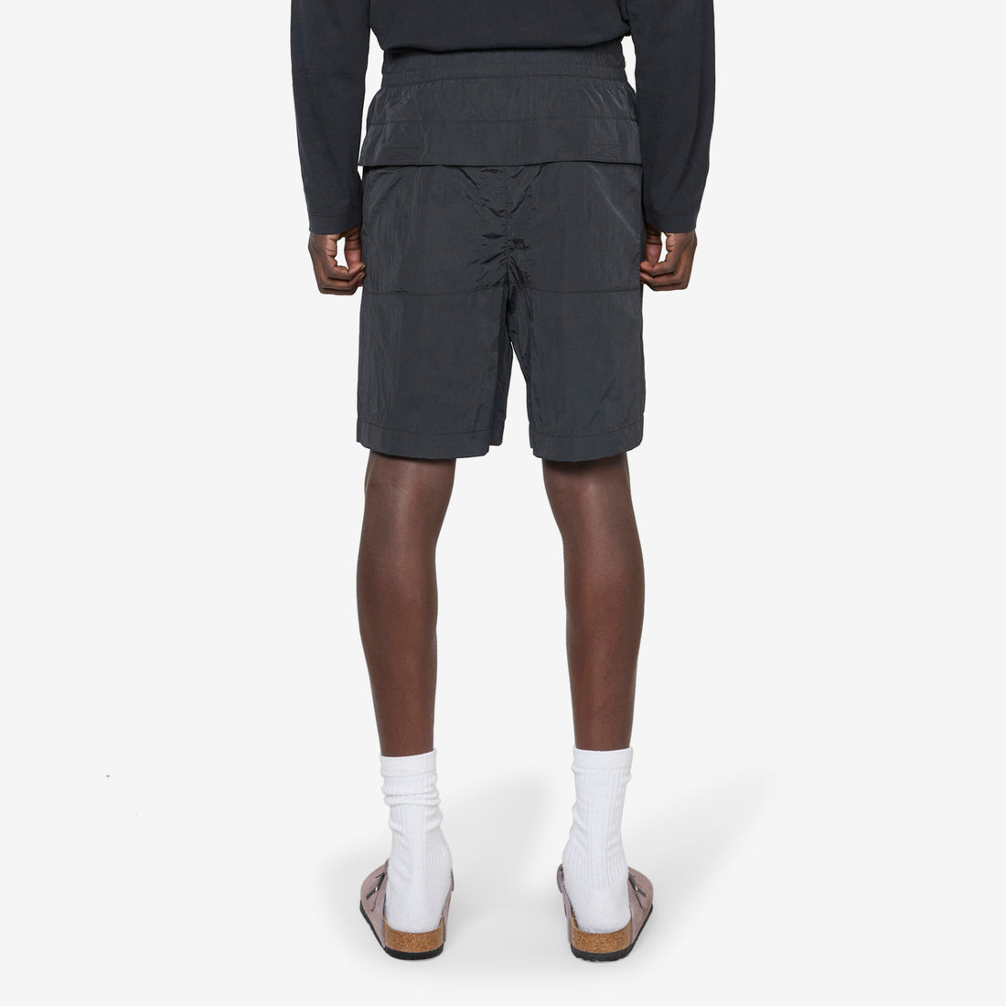 Grey Short 8" Black Shorts