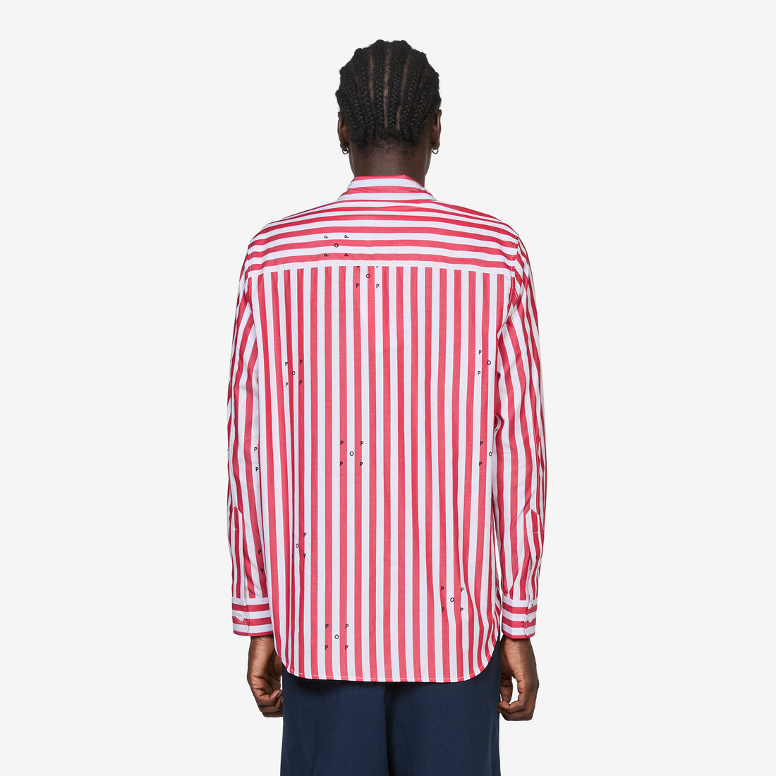 Logos Stripe Shirt Earth Red | White Shirts
