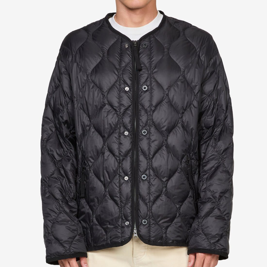 Military W-Zip M65 Liner Short Soft Shell Down Jacket Black Jackets