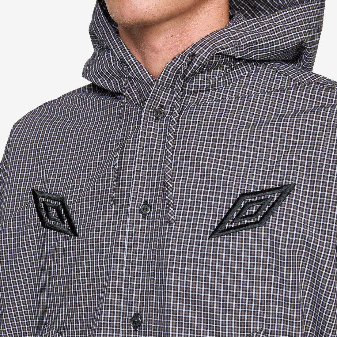 Gingham Masked Shirt Coffee Brown | White | Black Shirts