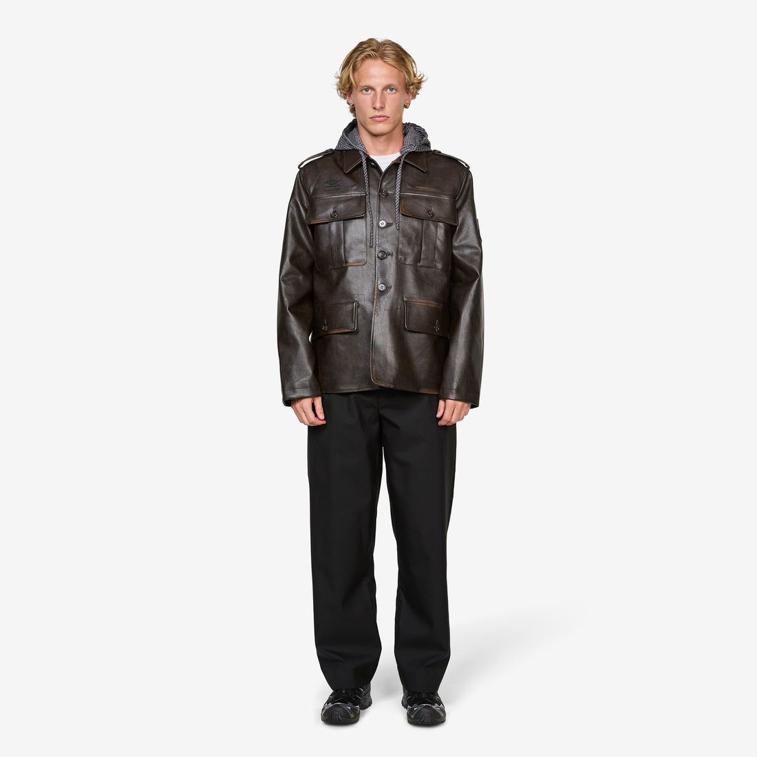 Eco Leather Service Jacket Burnt Brown Jackets