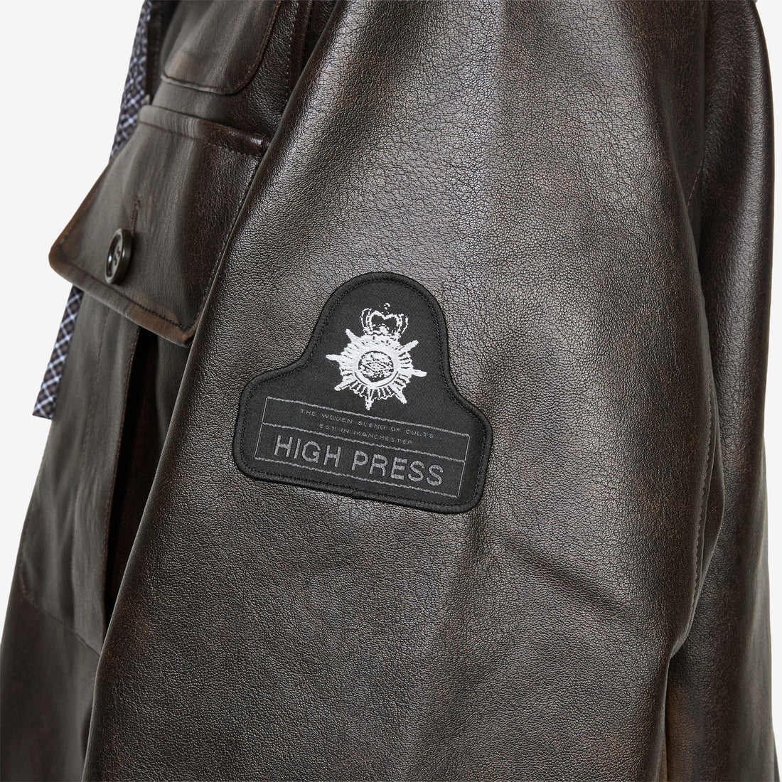 Eco Leather Service Jacket Burnt Brown Jackets