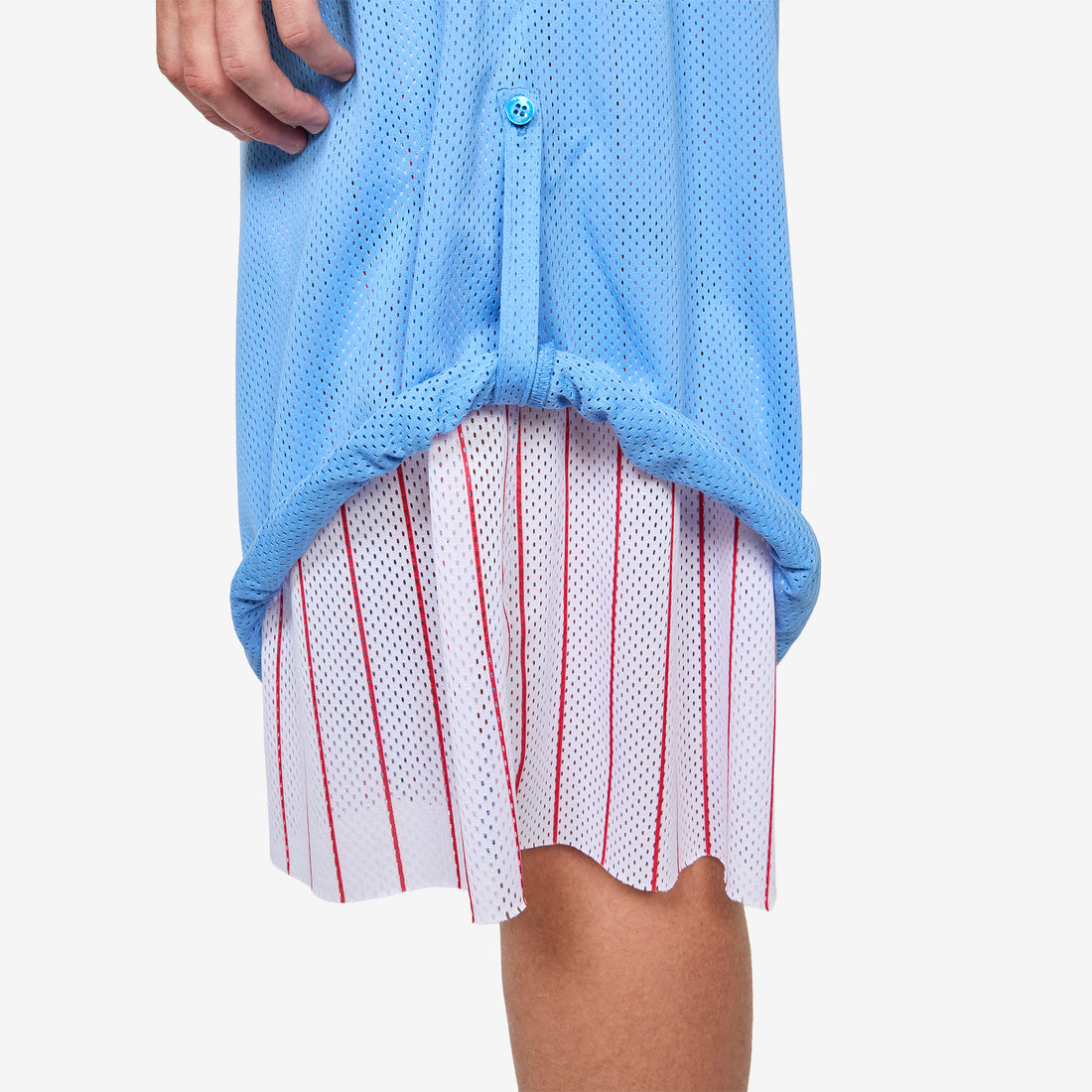 Paris 3/4 Mesh Basketball Short Sky Blue Shorts