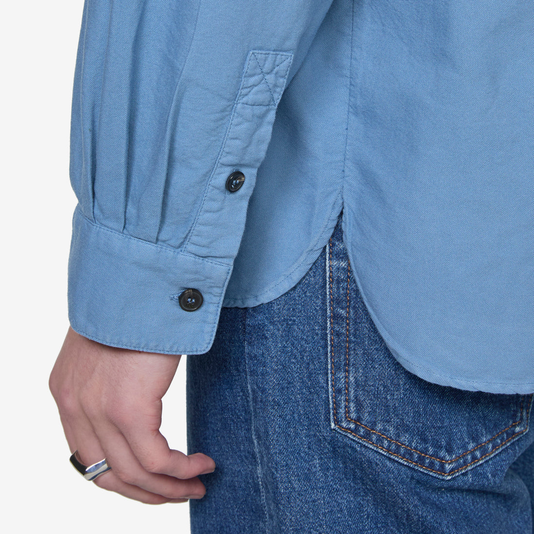 Mateo Logo Shirt Blue Grey Shirts