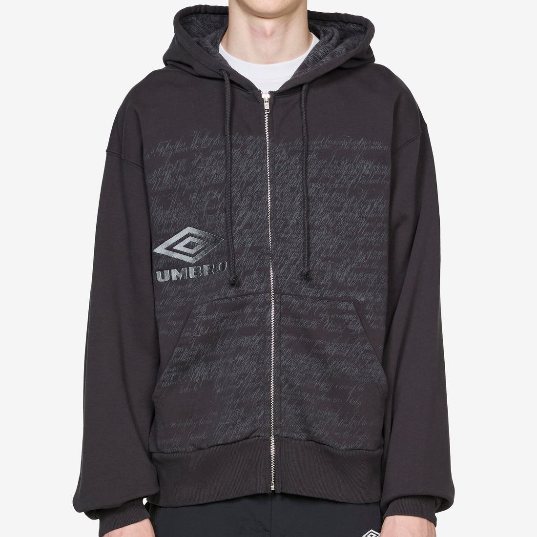 Compact Masked Zip Hoodie Washed Black Jumpers
