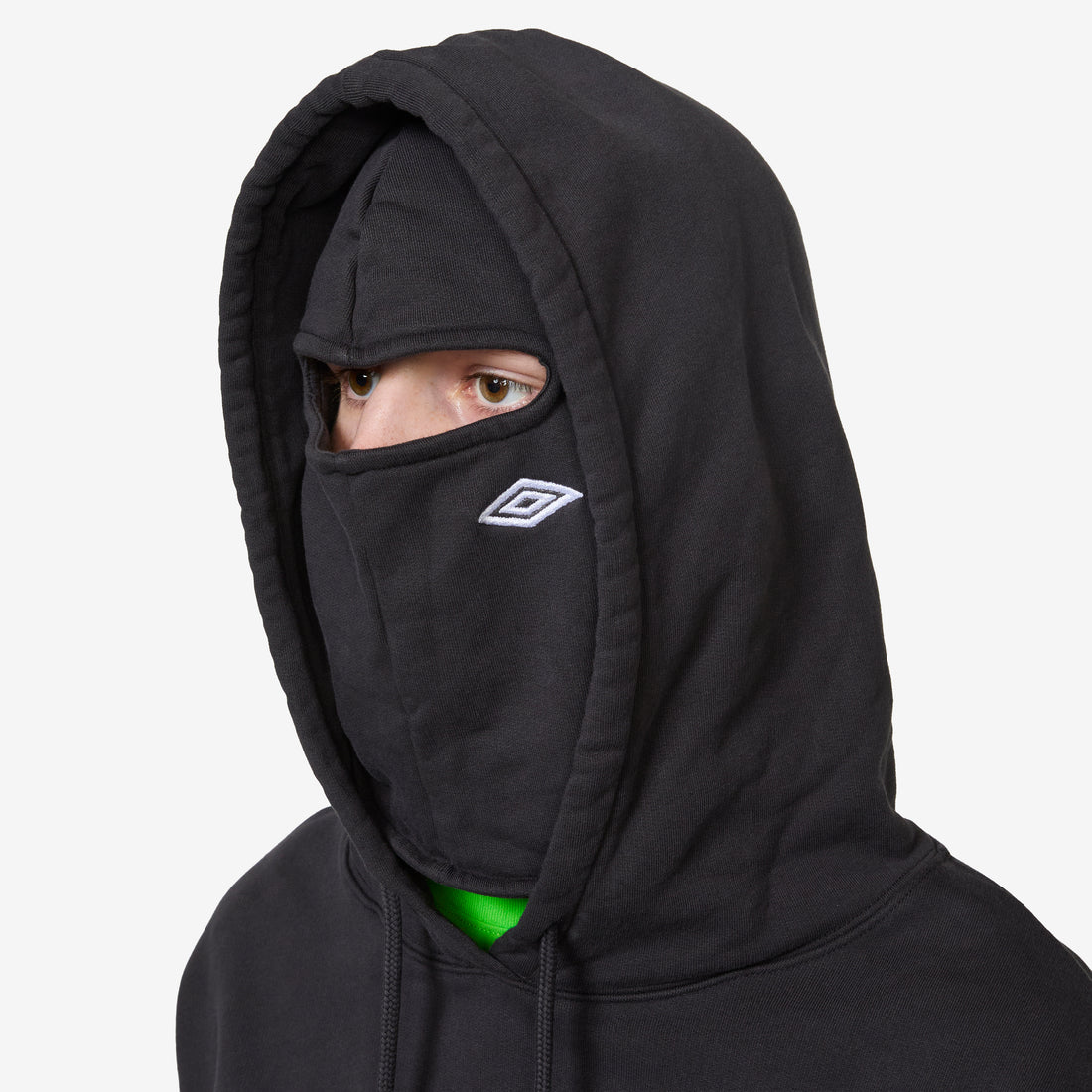 OG Logo Mask Hoodie Washed Black Jumpers