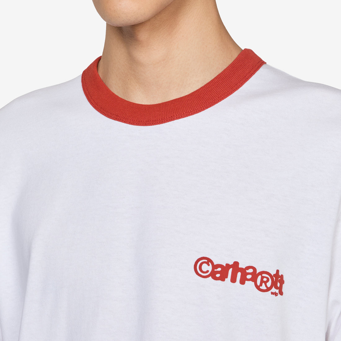 Ringer T-Shirt White | Red Tees