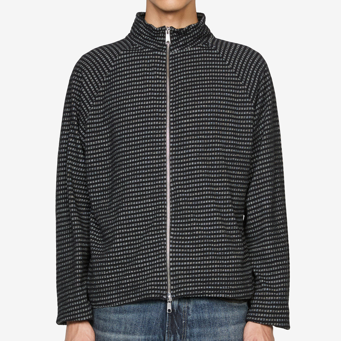 Leisure Zip Up Black Experienced Check Jumpers