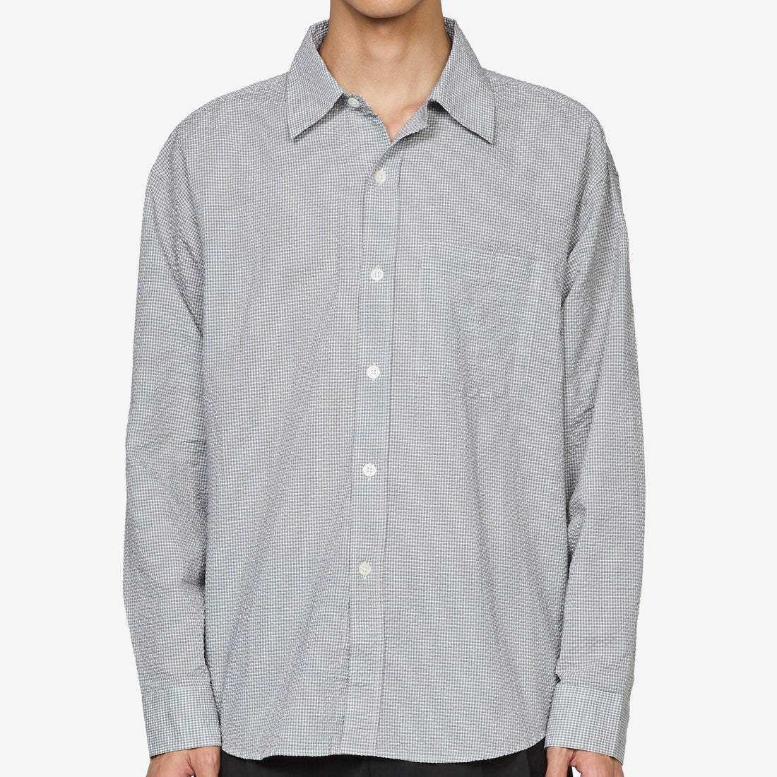 Executive Shirt Textured Bottle Grey Check Shirts