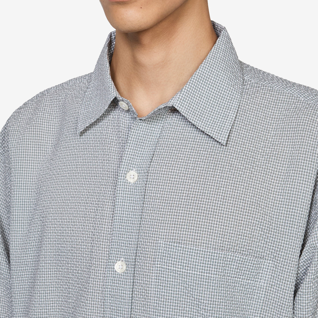 Executive Shirt Textured Bottle Grey Check Shirts