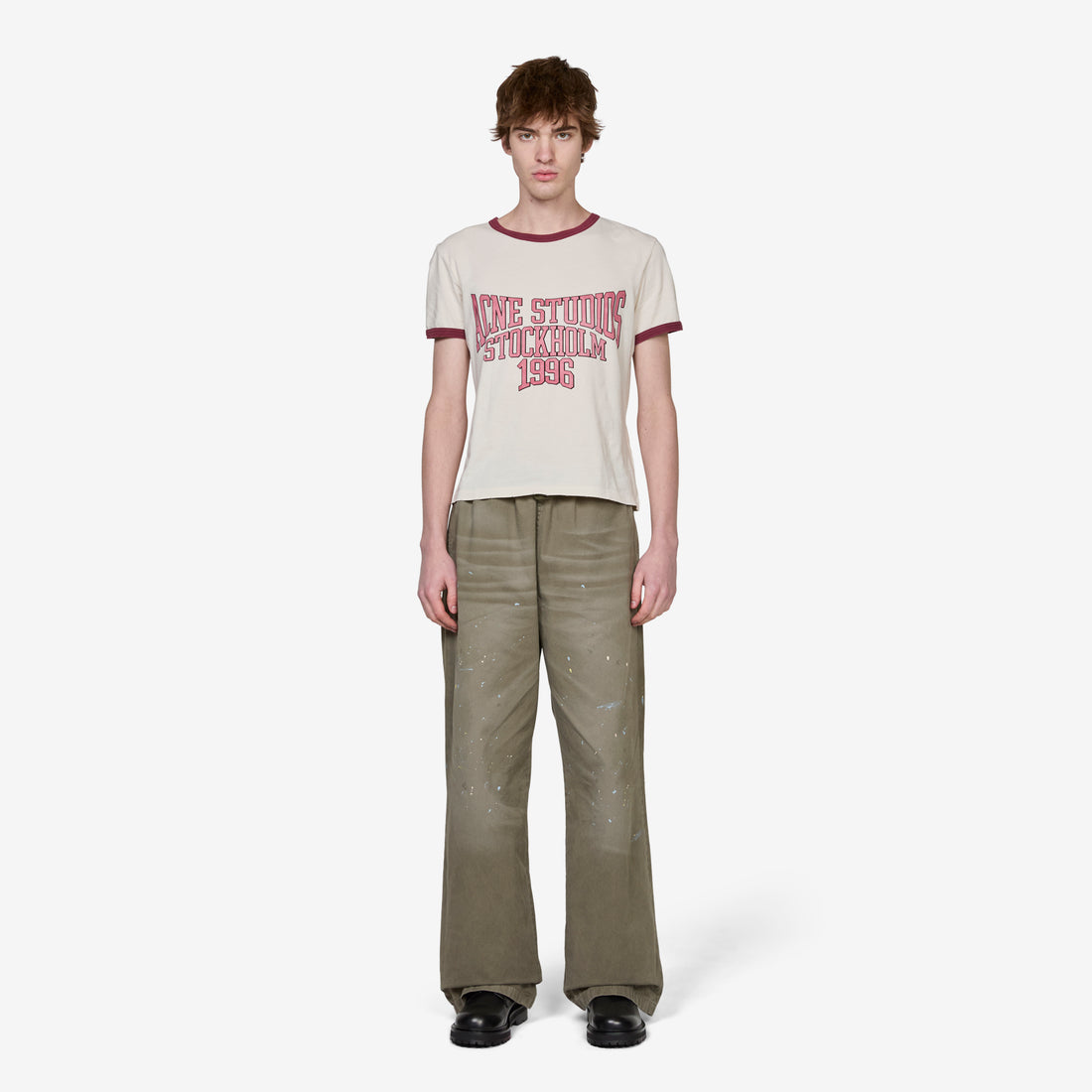 Eram College T-Shirt Off White | Burgundy Tees