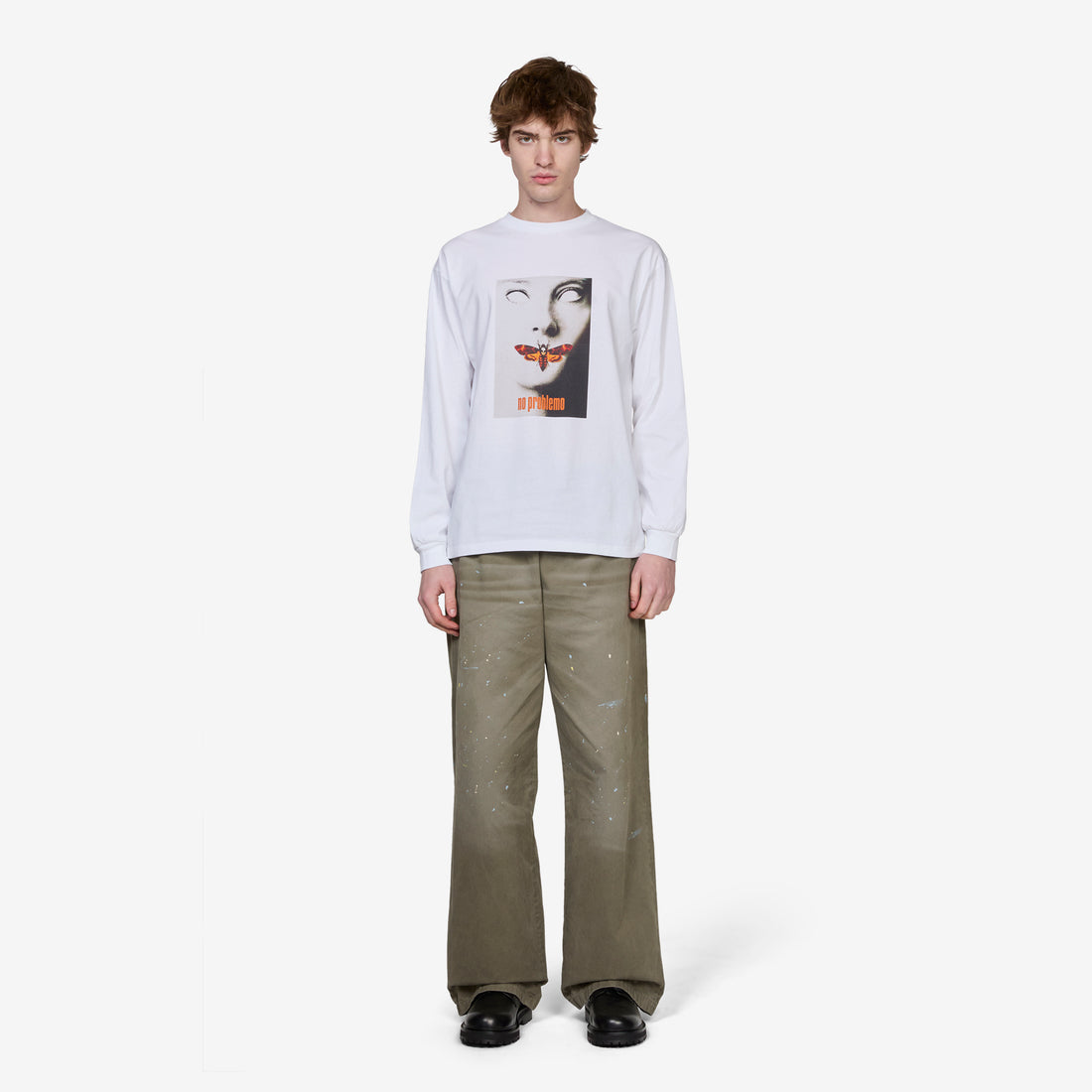 No Silence Longsleeve T-Shirt White Tees
