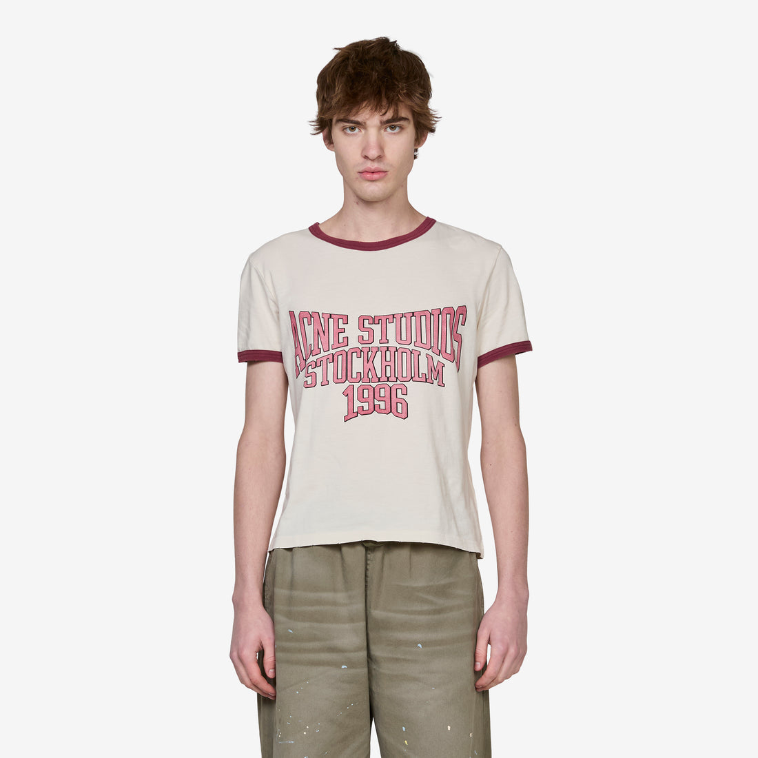 Eram College T-Shirt Off White | Burgundy Tees