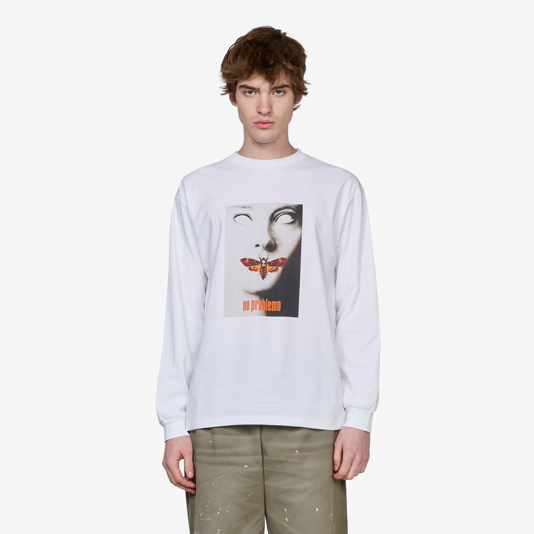 No Silence Longsleeve T-Shirt White Tees