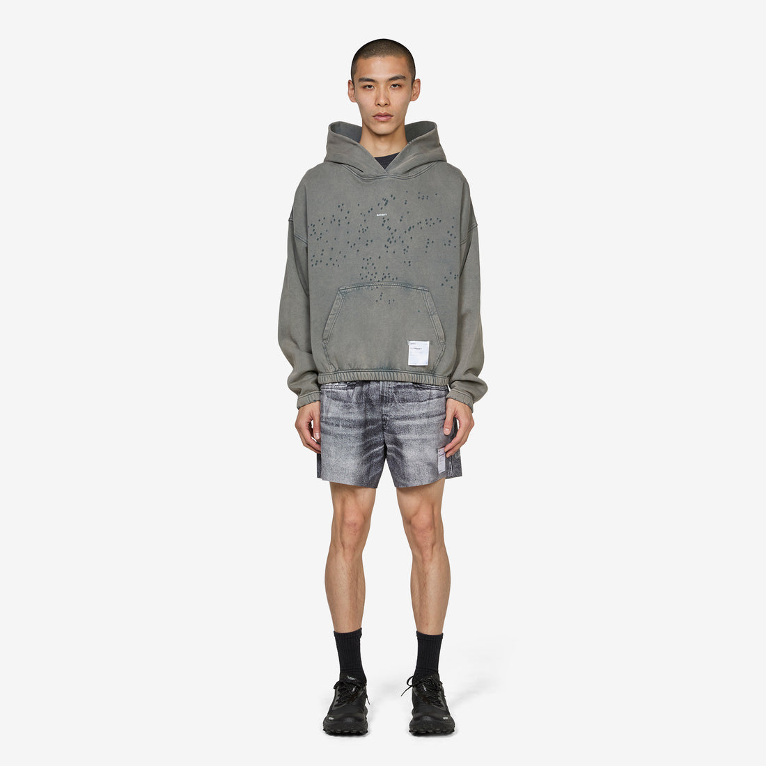 MothTech™ Hoodie Faded Black Jumpers