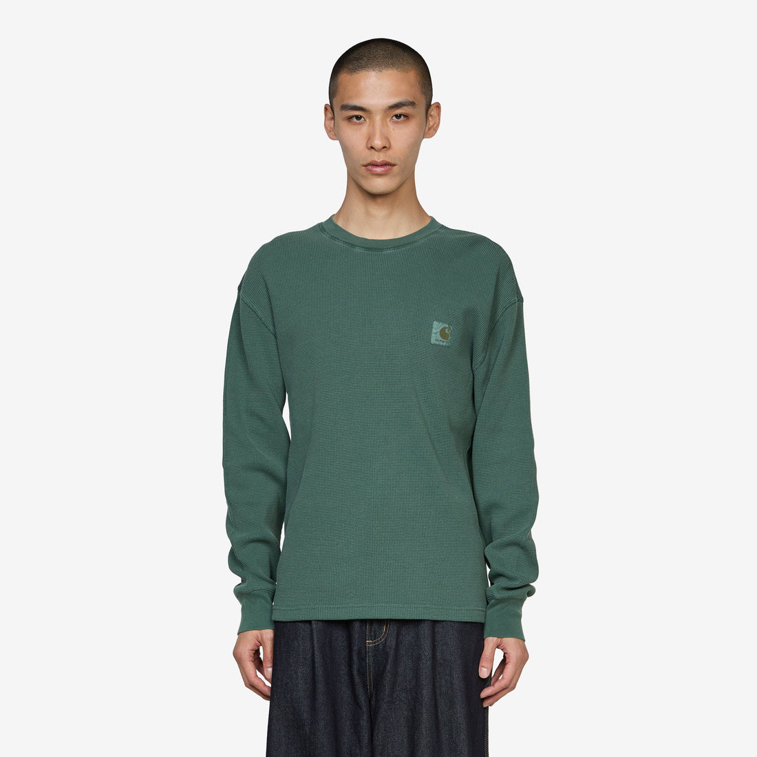 Longsleeve Vista Waffle T-Shirt Dark Scarab Garment Dyed Tees