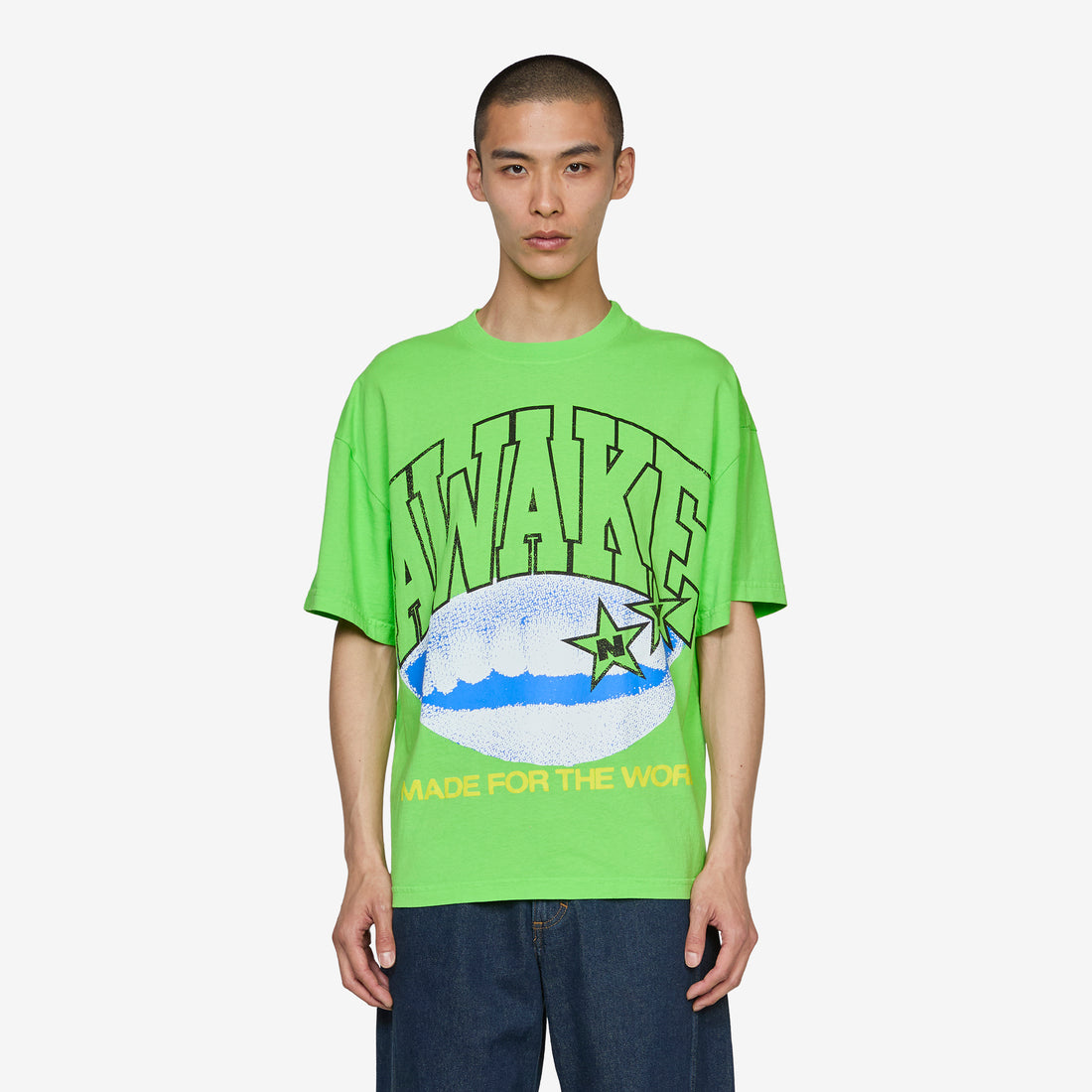 Made For The World T-Shirt Lime Green Tees